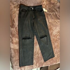 Women’s Black Distressed Jeans